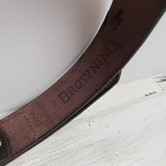 Browning pink camo belt women's 30 leather hunting - Picture 5 of 8